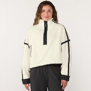 Free People Movement Mountain High Half Zip Fleece Pullover Women's Medium White